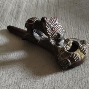 Vintage Handcrafted Tribal Design Pipe
